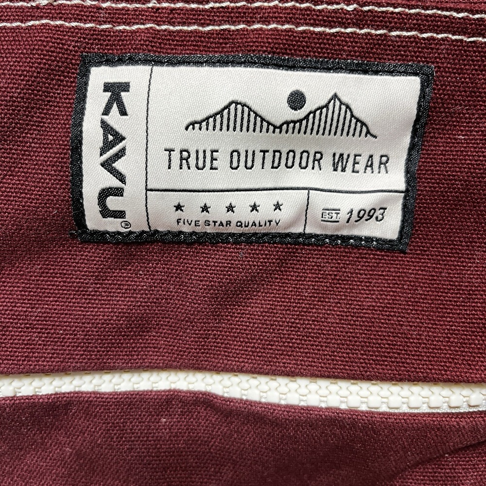 Kavu True Outdoor Wear Canvas Tote Shoulder Bag With Backpack Straps Burgundy - Picture 2 of 16